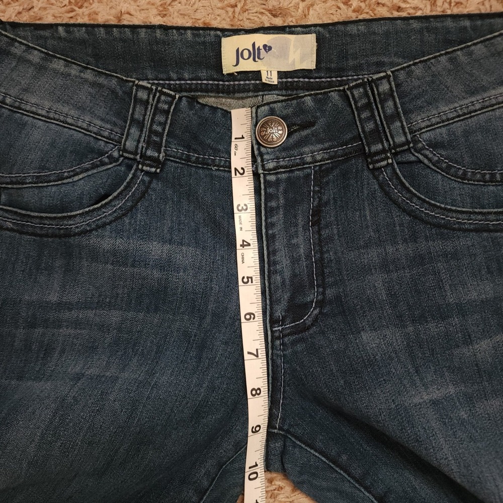 Jolt Flare Jeans Women 11 Blue Medium Wash Bell Bottom Mid Rise T153TJCT - Picture 5 of 9